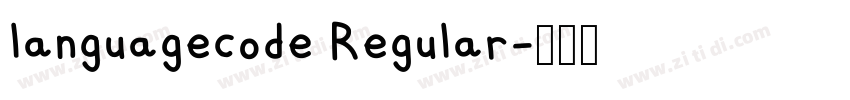languagecode Regular字体转换